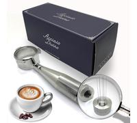 Bottomless Naked 54mm Premium Solid Stainless-Steel Handle & Body Espresso Portafilter with Integrated WDT Tool & 18g Filter Basket Fits Sage/Breville Barista Express, Pro, Touch, Bambino