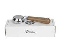 Bottomless Naked Portafilter for RANCILIO Espresso Machines - Walnut Handle, 21g Basket - by EDESIA ESPRESS