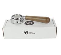 Bottomless Naked Portafilter for SAN Marco Espresso Machines - Walnut Handle, 21g Basket - by EDESIA ESPRESS