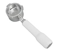 Bottomless Naked Portafilter Stainless Steel Coffee Portafilter Handle with Filter Basket for DEDICA ARTE EC0680 EC0685 EUPA Severin KA5995 Italian Machine 51mm Size (White)