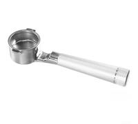 Bottomless Portafilter 51mm for Smeg Compatible Machines - Double Spout Filter Holder Stainless Steel Basket(Silver)