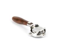 Bottomless Portafilter 54mm with Hollow-Carved for Breville Barista Series/Bambino Plus/Infuser - Walnut Handle