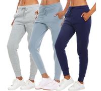 BottomLine 3 Pack Sweatpants Women, Comfortable Womens Sweatpants, Fleece Womens Joggers (Available in Plus), Combo 10, M