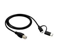 Bottone 1m / 1.5m / 2m USB/Type C to B OTG Cable Male to Male Connector Printer Date Line Extension Cord Wire Cable for Phone Printer Scanner
