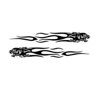 Bottone 2Pcs Automotive Decals 24cm Tiger Flame Car Decal Decorative Sticker Auto Body Decoration Styling Tools Car Stickers for Kids Bedroom