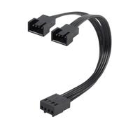 Bottone 4Pin Fan Splitter Cable for PC Motherboard, 1 to 2 Split Adapter, 10cm, Efficient Extension Cord