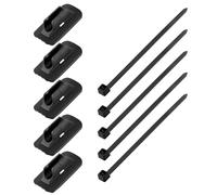 Bottone 5pcs Bike Cable Guide with Tie Bicycles Clamps Housing Hose Guide Clip Brake Line Fixed Base Clips Fixing Base