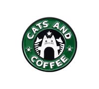 Bottone Cats Enamel Pin for Coffee Brooch Pins Badge Cute Kitten Brooches Lapel Pin for Jeans Shirt Bag Jewelry Gift