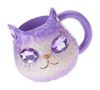 Bottone Crystal Styles Cats Face Mugs Resin Geode Art Collectible Artistic Lover Kitchen Accessory Glittering Face Cup