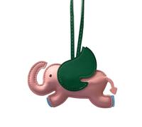Bottone Cute Elephant Bag Pendant Keychain Chic PU Leather Keychains Phone Straps Chain Stylish Keyring for Fashion Enthusiasts