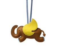 Bottone Cute Elephant Bag Pendant Keychain Chic PU Leather Keychains Phone Straps Chain Stylish Keyring for Fashion Enthusiasts