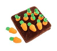 Bottone Dog Chew Toy Pet Plush Toy Seek & Hide Game Aggressive Chewers Soft Carrots Eating Teaching Dog Supplies Chew for Large Dogs Pack for Aggressive Chewers Packs Plush for Puppies Teething