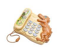 Bottone Early Learning Dinosaur Toy with 5 in 1 Functions Story Mode Number Games Telephone Simulator for Children Over 3 Years Educational Children ' s Telephone Toy