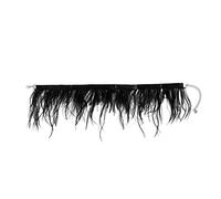 Bottone Hip Hop Black Feather Collar Necklace Punk Choker Rock Jewelry Gothic Wrap Neck Chains for Halloween Cosplay Fashion Collar Stylish Necklace