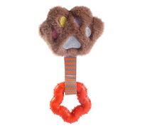 Bottone Interactive Stuffed Dog Toy Paw, Coffee footprint