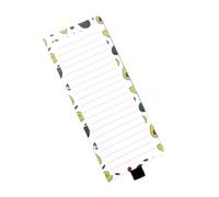 Bottone Magnet Notepads with Elastic Pen Holder, Fruit Print Writing Pad Reminder on Fridge for Grocery List Shopping Lists Home Organization