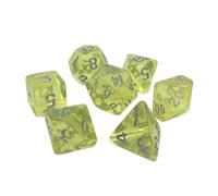 Bottone Multi-Sided Acrylic Dices Set Portable Polyhedral Tiny Role Playing Table Game for Men Women Portable Vintage Multi-Sided Acrylic Tabletop Game Decoration