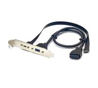 Bottone Type E to Type C Female Cable Expand USB3.2 Port with Fast Data Transfer and Power Panel Mount Screw