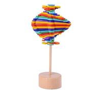 Bottone Wood Lollipop Toy Rotating Stress Relief Fibonacci-Sequence Fidgets for Adults Antistress Art Wood Fidgets Art Display
