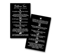 Botulinum Toxin Aftercare Card | 50 Pack | Physical Printed 2x3.5” inches Business Card Size | Anti-Wrinkle Injection Supplies | Black and White Design
