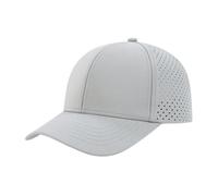 BOTVELA Men Baseball Cap Laser Cut Mesh Snapback Hat (Grey)