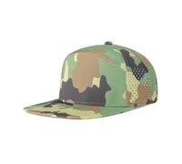 BOTVELA Men Flat Brim Snapback Adjustable Performance Hat Laser Perforated Baseball Cap (Green Camouflage)