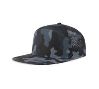 BOTVELA Men Flat Brim Snapback Adjustable Performance Hat Laser Perforated Baseball Cap (Grey Camouflage)