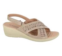 Boulevard Petra Womens Wide Fit Sandals | Sandals | Beige | UK Size 3