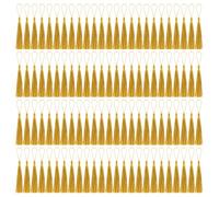 BOUBONI 100 Pcs Bookmark Tassels Bulk Gold Soft Craft Silky Handmade Mini Tassels for Jewelry Making with Loops for DIY Craft Accessory Dress Decoration