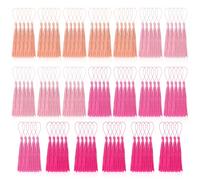 BOUBONI 100 Pcs Bookmark Tassels Bulk Pink Series Soft Craft Silky Handmade Mini Tassels for Jewelry Making with Loops for DIY Craft Accessory Dress Decoration