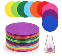 BOUBONI Carpet Dots for Classroom Sit Spots 4-Inch 9 Colors Suitable for Families Primary Schools Kindergartens (36)