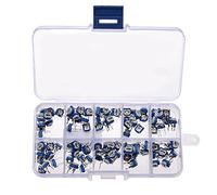 BouBou 100Pcs Rm065 Horizontal Trimpot Potentiometer Assortment Kit With Storage Box