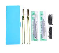 BouBou 3D Printer Cleaning Nozzle Cleaning Brush Box With Clean Brush Soft Iron Wire Industrial Rust Removal Brush + Nozzle Cleaning Needle