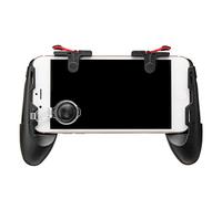 BouBou 4 In 1 Abs Black Game Controller Trigger Shooter Gamepad With Fire Key For Pubg Compatible With Smartphones