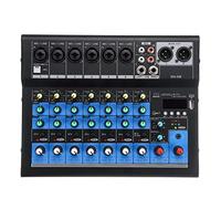 BouBou 8 Channel 48V Bluetooth Digital Microphone Sound Mixing Console Powerful Professional Karaoke Audio Mixer Amplifier