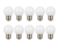 BOUBUI 10 Pack Coloured LED Light Bulbs, E27 3W G45 Mini Globe LED Bulb for Outdoor Indoor String, Christmas, Tree, Fairy Party Night Lights, AC 220V-240V, Non-dimmable, Warm Light