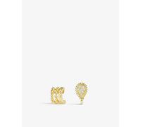 Boucheron Boucheron Serpent Bohème 18ct Yellow-Gold and 0.13ct Diamond Asymmetrical Clip Earrings Gold 1 Size