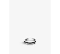 Boucheron Mens Boucheron Quatre Black Edition 18ct White-Gold Wedding Band 61mm