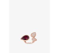 Boucheron Womens Pink Gold Serpent Bohème 18ct Pink-gold, 0.46ct Brilliant-cut Diamond and 5.4ct Rhodolite Ring L
