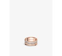 Boucheron Womens Pink Quatre Radiant Edition Rose-gold and 0.24ct Diamond Ring 62mm
