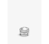 Boucheron Womens White Quatre Radiant Edition 18ct White-gold and 0.49ct Pavé Diamond Ring 53mm