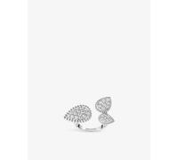 Boucheron Womens White Serpent Bohème 18ct White-gold and 1.13ct Diamond Ring 51mm
