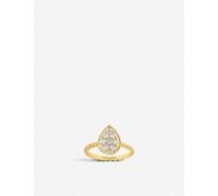 Boucheron Womens Yellow Serpent Bohème 18ct Yellow-gold and 0.15ct Diamond Ring 56mm