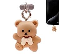 Bouchon Anti-Poussière USB C Mignon - Protection Port de Charge Type-C en TPU Souple - Cache-Poussière Design Ours Compatible with