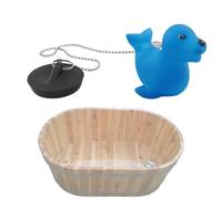 Bouchon Cartoon | Bouchon Vidange Salle de Bain | Bouchn Flottant en Caoutchouc avec Chaîne | Accessoire Anti-Fuite Évier Douche Bain pour Maison et Hôtel