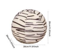 Boucle Ball Pillow, Round Plush Cushion Decor, 30cm Sphere Shape with Soft Filling, Textured Fabric Cover, Style with Modern Design, Accent Pillow for Sofa Bed