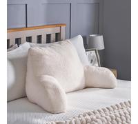 Boucle Cuddle Cushion Filled Reading Padded Lumber Plump Support OHS White One Size