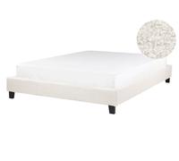 Bed without Headboard Boucle ROANNE 140 x 200 cm (EU Double) Light Beige