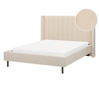 Bed Boucle VILLETTE 140 x 200 cm (EU Double) Beige