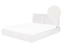 Bed Boucle VINAY 160 x 200 cm (EU King Size) White